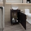 Gulches Modern Bathroom Vanity with Integrated Sink and Faucet, One-Door Cabinet, Dark Brown Finish - 2 of 4