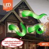 Joyfy 3 Pcs Halloween Inflatable Giant Octopus Tentacle with Build-in LEDs Broke Out from Window, Blow Up for Halloween Window Decoration - 2 of 4