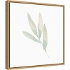 16" x 16" Sage Leaves III by Katrina Pete Framed Wall Canvas - Amanti Art: Modern Botanical Lithograph, Brown Frame - 2 of 4
