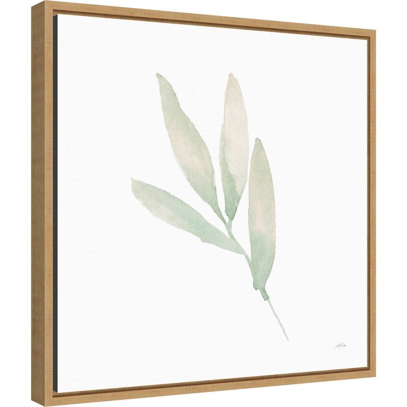 16&#34; x 16&#34; Sage Leaves III by Katrina Pete Framed Wall Canvas - Amanti Art, 3 of 9