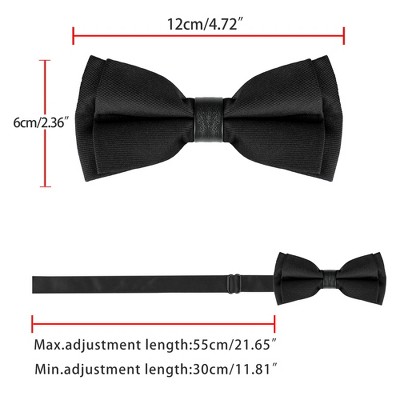 INSPIRE CHIC Men's Adjustable Solid Bow Tie - image 4