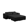 Convertible 3-in-1 Corduroy Sleeper Sectional Sofa with Ottoman & Storage - 2 of 4