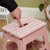 VECELO Folding Step Stool 11/13 in. Non-Slip Surface Portable Foldable 1 Step Stool with Carry Handle, Heavy Duty Stool Blue/Black/Pink/Khaki - 4 of 4