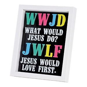 Dicksons FRMWDW-810-49 WWJD He Would Love First Rainbow Colors 11 x 9 Inch Wood and Glass Shadow Box Wall and Tabletop Frame - 1 of 3