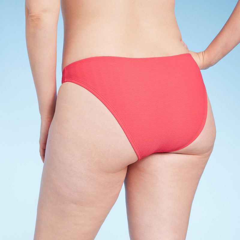 Women's Jacquard Cheeky Bikini Bottom - Shade & Shore™ Neon Pink, 5 of 6