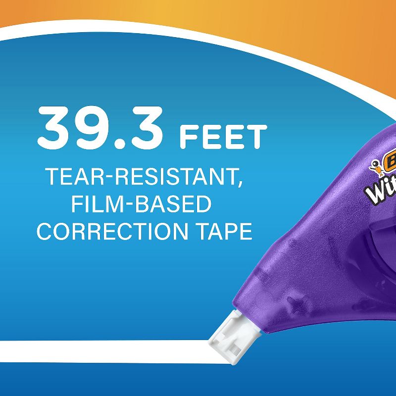 BIC Wite-Out EZ Correct Correction Tape White Pack of 6 (BICWOTAPP11-6), 2 of 9