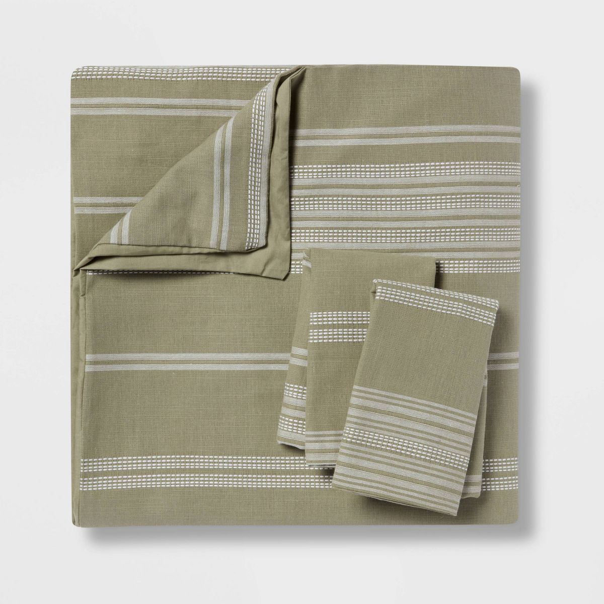 Cotton Woven Stripe Duvet Cover & Sham Set - Threshold™ - thumbnail 7