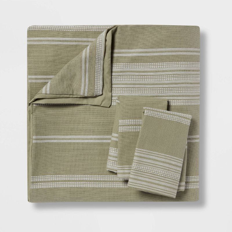 Cotton Woven Stripe Duvet Cover & Sham Set - Threshold™, 4 of 10