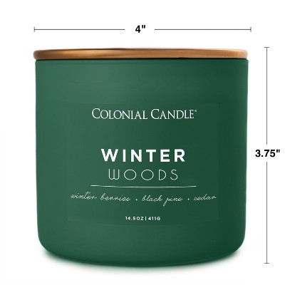 Winter Woods Green Soy Triple Wick Scented Jar Candle