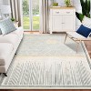Modern Abstract Washable Area Rug - Non-Slip Low Pile Soft Carpet for Living Room, Bedroom Dining Room - 4 of 4
