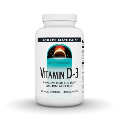 Vitamin D-3 2000 IU by Source Naturals, Inc.  -  400 Capsule