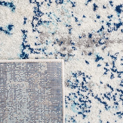 Ivory Boho-Chic Hand-Knotted Synthetic Rectangular Rug