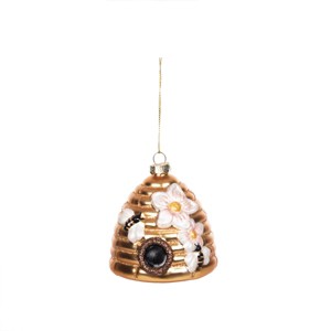 Gallerie II Blown Glass Beehive Ornament - 1 of 3