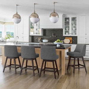 Arceso 26" Swivel Bar Stools with Back  for Home Kitchen Island - 1 of 4