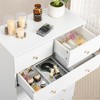 Resenkos 5-drawer Storage Dresser Chest, Wood Chest of Drawers, Modern Chest Organizer for Entryway, Hallway, Office, White - 3 of 4