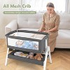 Safstar Baby Bassinet Bedside Crib, Newborn Sleeper w/Large Storage Basket, Adjustable Heights, Detachable & Washable Mattress - 4 of 4
