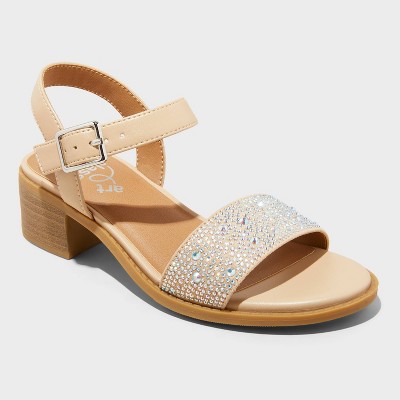 Kids' Aster Rhinestone Heeled Sandals - art class™ Beige