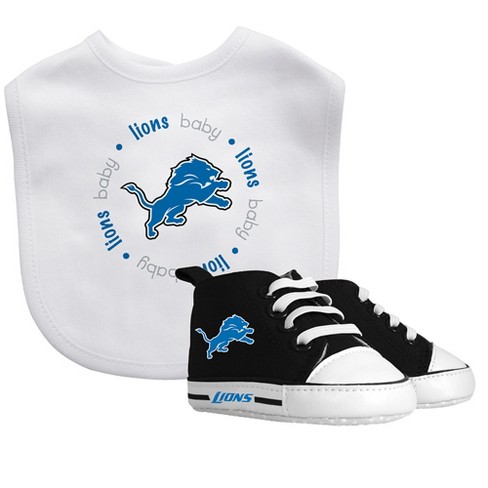 Baby Fanatic 2 Piece Bid And Shoes - Nfl Detroit Lions - White