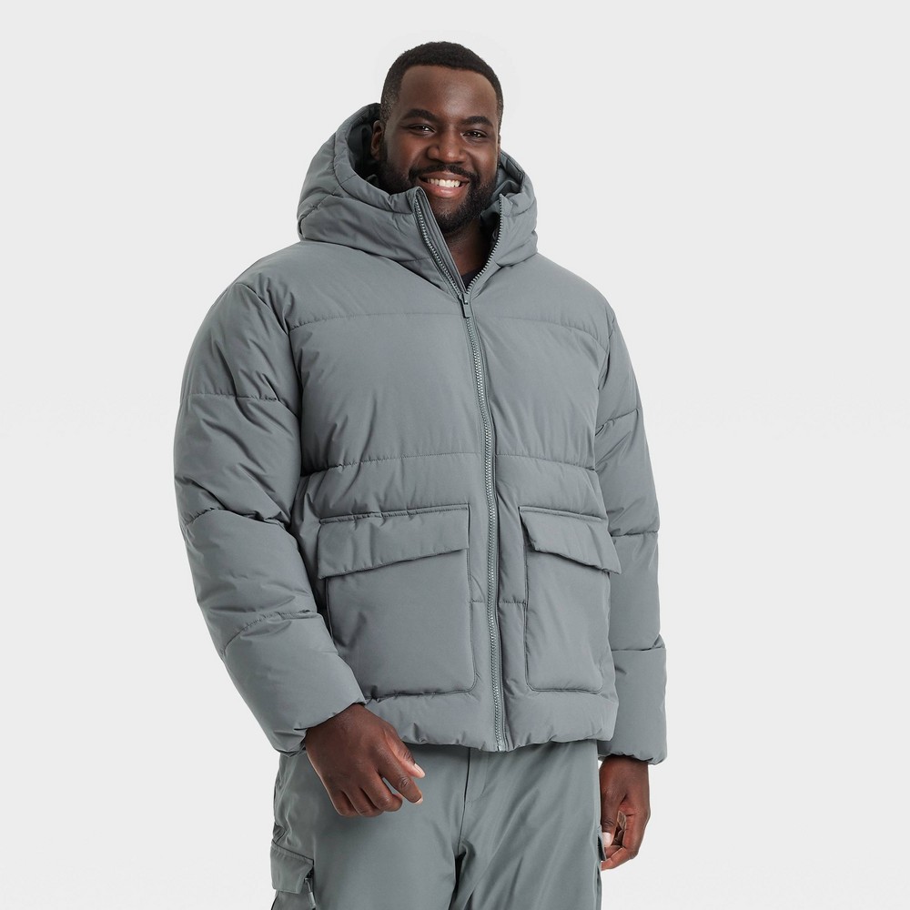 Men's Big Heavy Puffer Jacket - All In Motion™ Gray 3XL