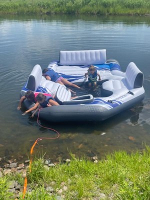 Intex Blue Tropic Inflatable Lake Or Swimming Pool Island Water