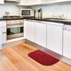 Farmlyn Creek Slip-Resistant Kitchen Floor Mat, Half Round Red Kitchen Rug with Rubber Backing for Office, Sink, Laundry Room, Red, 18x30 In - 2 of 4