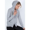 JENNIE LIU Women's 100% Pure Cashmere Long Sleeve Zip Hoodie Cardigan Sweater - 4 of 4