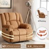CAVINAS Swivel Rocker Recliner Chair, Multi-Functional Armchair for Living Room & Bedroom, Reading Chair with Adjustable Lumbar Support - 2 of 4