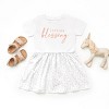 The Juniper Shop Little Blessing Heart Toddler Dress - 5/6T - White Spot - 3 of 4