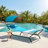 Gymax Outdoor Canopy Hammock Swing Chair Cushioned Patio Hanging Chaise Lounge w/ Pillow & Storage Bag Metal Swing Hammock Bed w/ Stand - 4 of 4