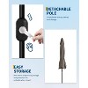 9FT Patio Umbrella Outdoor, Market, Table Umbrella with Push Button Tilt and Crank, 8 Sturdy Ribs for Garden, Pool, Deck, Backyard - 2 of 4