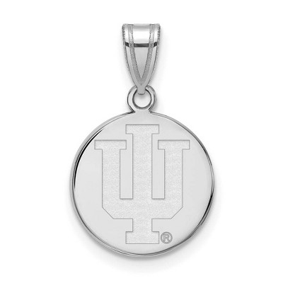 Black Bow Jewelry 14k White Gold Indiana Hoosiers NCAA Medium Pendant