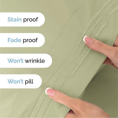 Light Sage Green Full Microfiber Deep Pocket Sheet Set