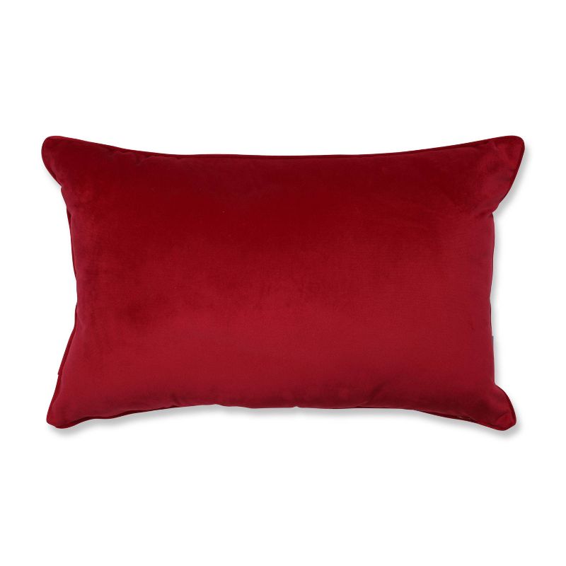 11.5&#34;x18.5&#34; Indoor Christmas Snowflakes and Berries Lumbar Pillow Red Rectangular Throw Pillow  - Pillow Perfect, 3 of 6