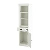 ORRD 75'' Tall Display Cabinet with Shelves, Retro Style – White - 3 of 4
