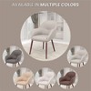 Elias Dining Chair Upholstered in Velvet and Powder Coated Legs Set of 4, Beige - 4 of 4