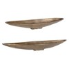 Uttermost River Run Outdoor Bowls with Elongated Antique Brass Design, Set of 2 - 3 of 4