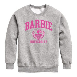 Boys' - Barbie - University Graphic Long Sleeve Fleece Sweatshirt - 1 of 4