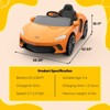 Ride on Car for Kids, 12V Battery Powered Sports Car with 2 Speeds, Parent Control, Sound System, LED Headlights and Hydraulic Doors for 3-8 - 3 of 4