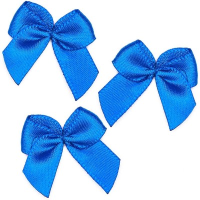  Bright Creations 350pcs Mini Satin Ribbon Bow Flowers with Self-Adhesive Tape for DIY Crafts, Sewing, Scrapbooking and Gift (Black, 1.5") 