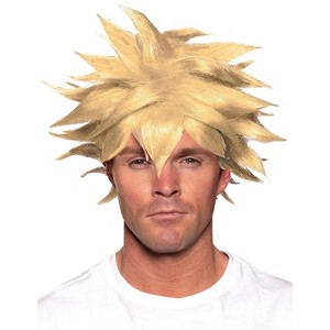 Underwraps Spiky One Size Adult Costume Crunchyroll Anime Wig | Blonde - 1 of 1
