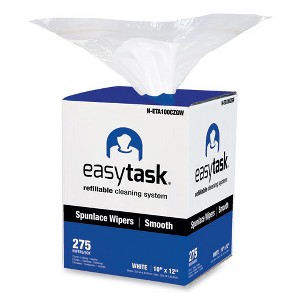 HOSPECO Easy Task A100 Wiper, Center-Pull, 1-Ply, 10 x 12, White, 275 Sheets/Roll with Zipper Bag - 1 of 4