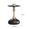 Kumasinova 21.2"Luxury Black&Gold Mermaid End Table Exquisite Martini Table for Living Room,Modern Sofa Side Table Accent Pedestal Table,Art Deco - 3 of 4