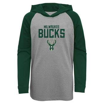 Green MAN Standard Fit NBA Milwaukee Bucks Licensed Long Sleeve Sweatshirt  2907317