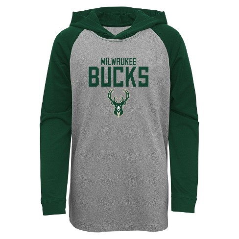 New Milwaukee Bucks Black Hoodie Sweatshirt NBA UNK Mens -Large