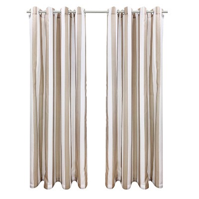 Set of 2 Bimini Striped Grommet Top Curtain Panels - Outdoor Décor