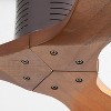 Wanze of Ocean 52 in. Smart Coffee Brown Indoor Solid Wood Brown Blade Flush Mount Standard Ceiling Fan with Remote - 4 of 4
