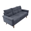 XIZZI 3 Seater Sofa Couch with Deep Seats, Modern Upholstered Sofa with Armrests, Comfy Couches for Living Room, Bedroom and Office - 2 of 4