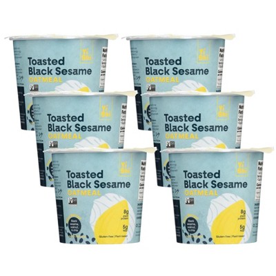 Yishi Toasted Black Sesame Oatmeal Cup - Case of 6/1.76 oz