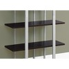 Bookshelf, Bookcase, Etagere, 4 Tier, 60"h, Office, Bedroom, Brown Laminate, Grey Metal, Contemporary, Modern - 3 of 4