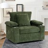 Vynxaria Modern Oversized Chair with Ottoman,Chenille Fabric Sofa Bed,Accent Chair Comfy Sofa with Cupholders - 4 of 4